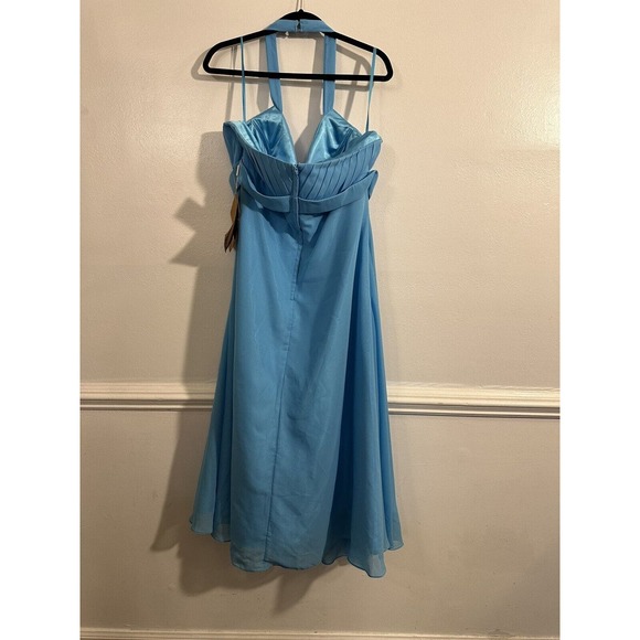 Light In The Box AQUA BLUE SHIMMER CHIFFON BEADED BLING PROM FORMAL GOWN DRESS - Picture 5 of 11